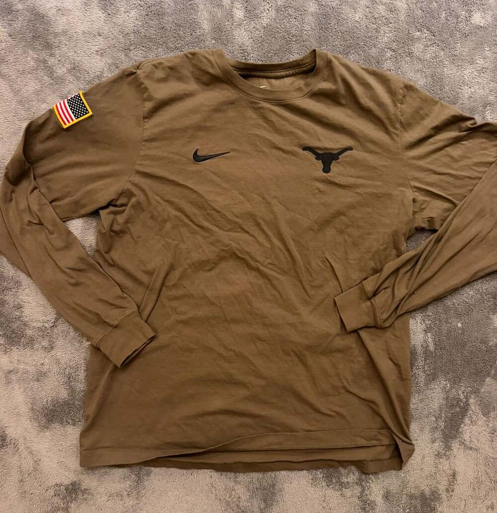 Nike Texas Longhorns Military Long Sleeve T-Shirt Size L Olive